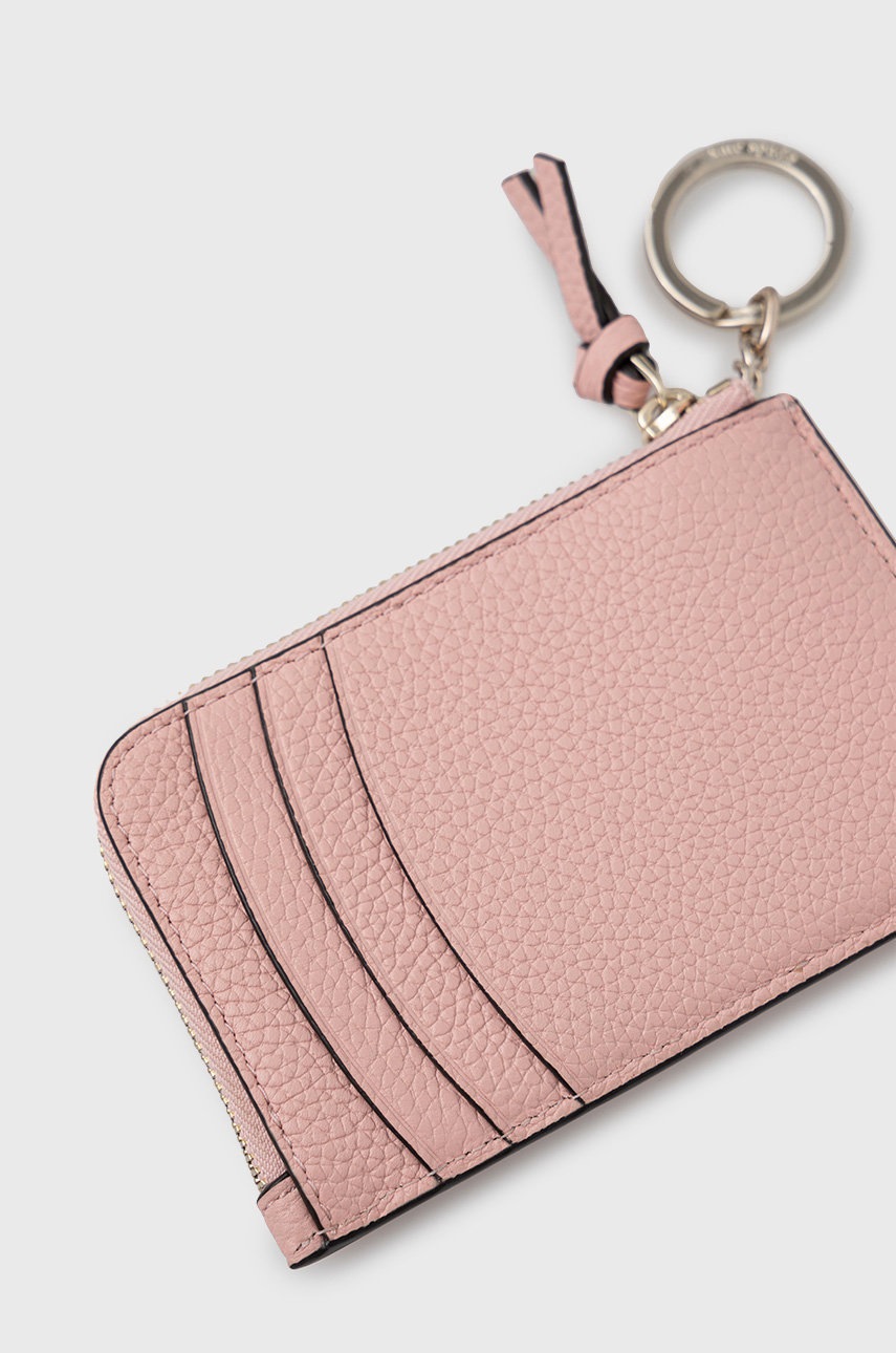 

Кожаный чехол на карты Kate Spade женский цвет розовый