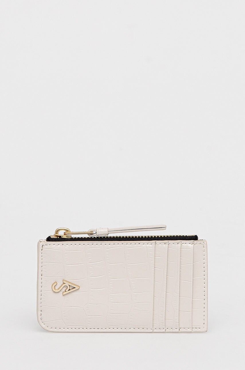 AllSaints carcasa din piele femei, culoarea bej