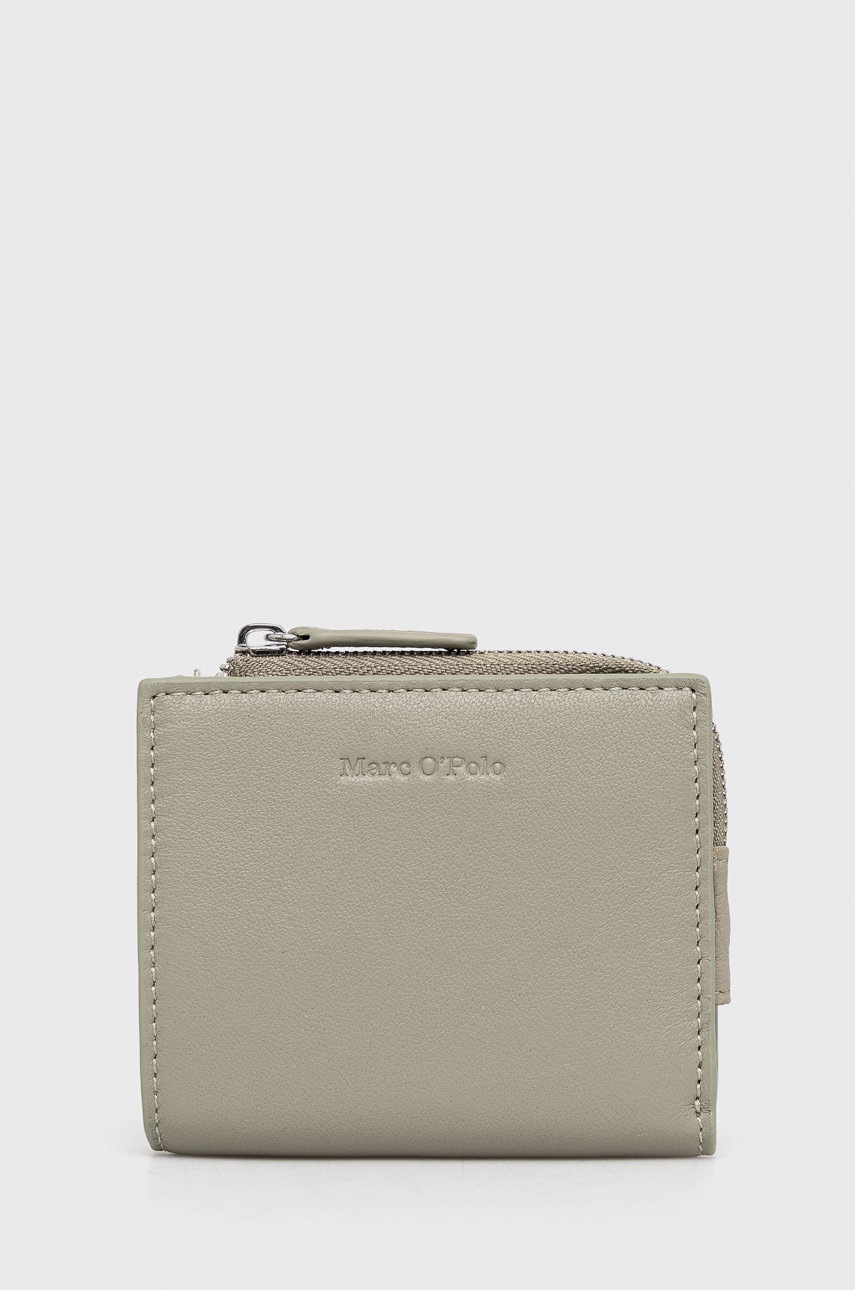 

Кожен портфейл Marc O'Polo дамски в сиво, Сив