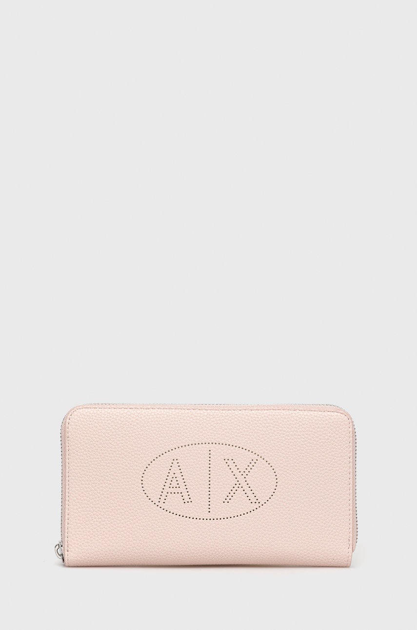 

Портфейл Armani Exchange дамски в розово, Розов