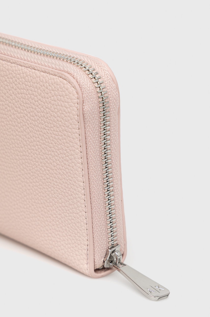 

Кошелек Armani Exchange женский цвет розовый