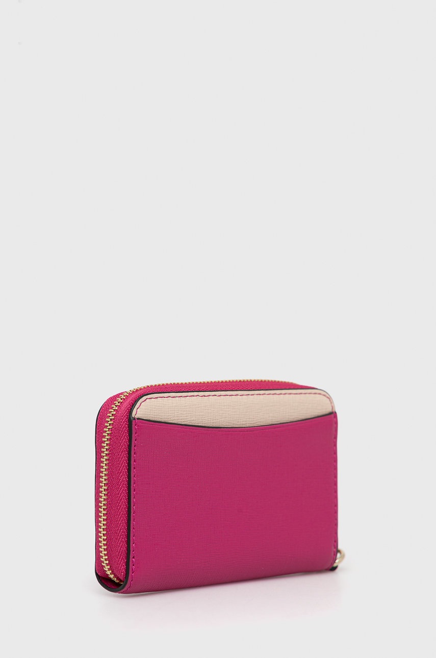 

Кожаный кошелек Furla женский цвет розовый