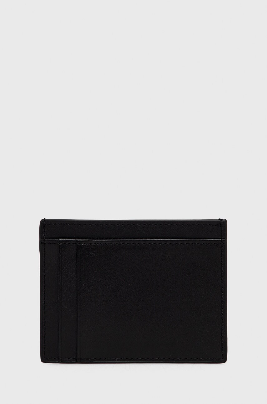

Шкіряний чохол на банківські карти Armani Exchange чоловічий колір чорний