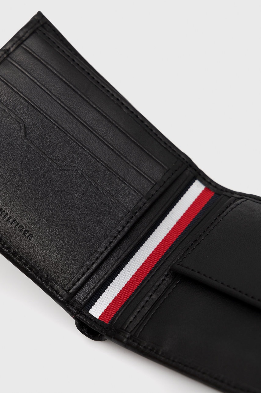 

Шкіряний гаманець Tommy Hilfiger чоловічий колір чорний