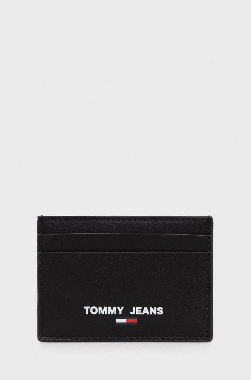 Tommy Jeans Portofel pentru carduri bărbați, culoarea negru answear imagine noua