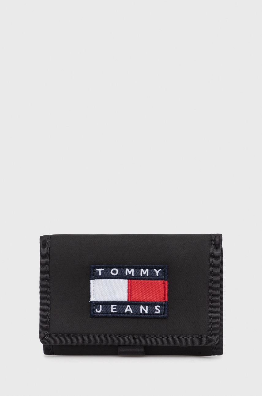 

Портфейл Tommy Jeans мъжки в черно, Черен