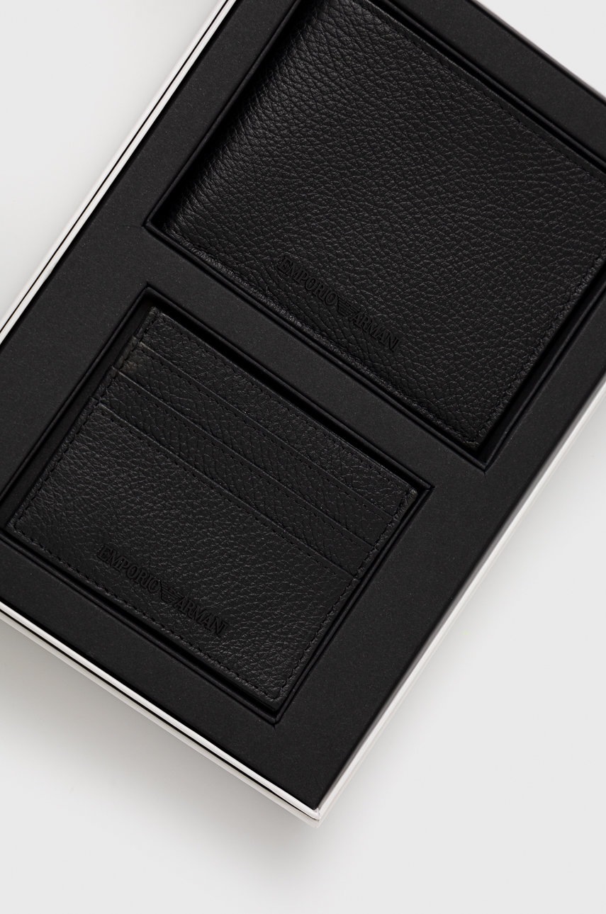 Peňaženka a kožený obal na karty Emporio Armani