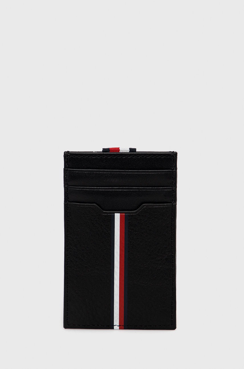 

Шкіряний чохол на банківські карти Tommy Hilfiger чоловічий колір чорний