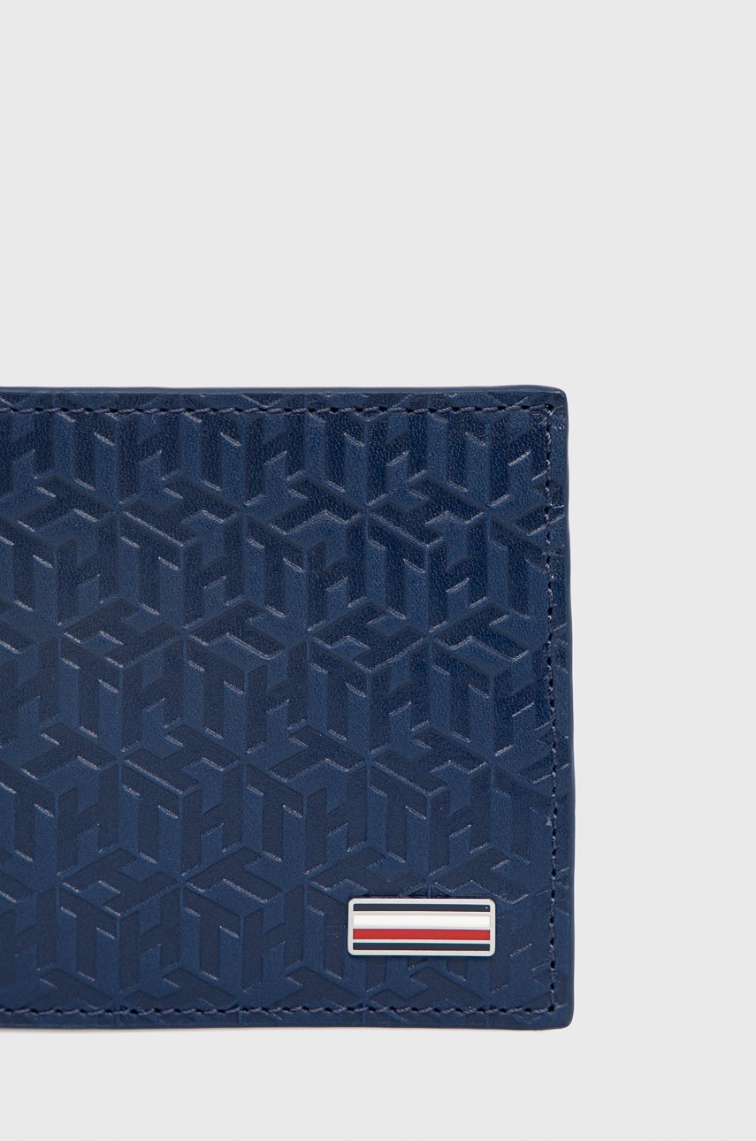 

Кожаный кошелек Tommy Hilfiger мужской цвет синий