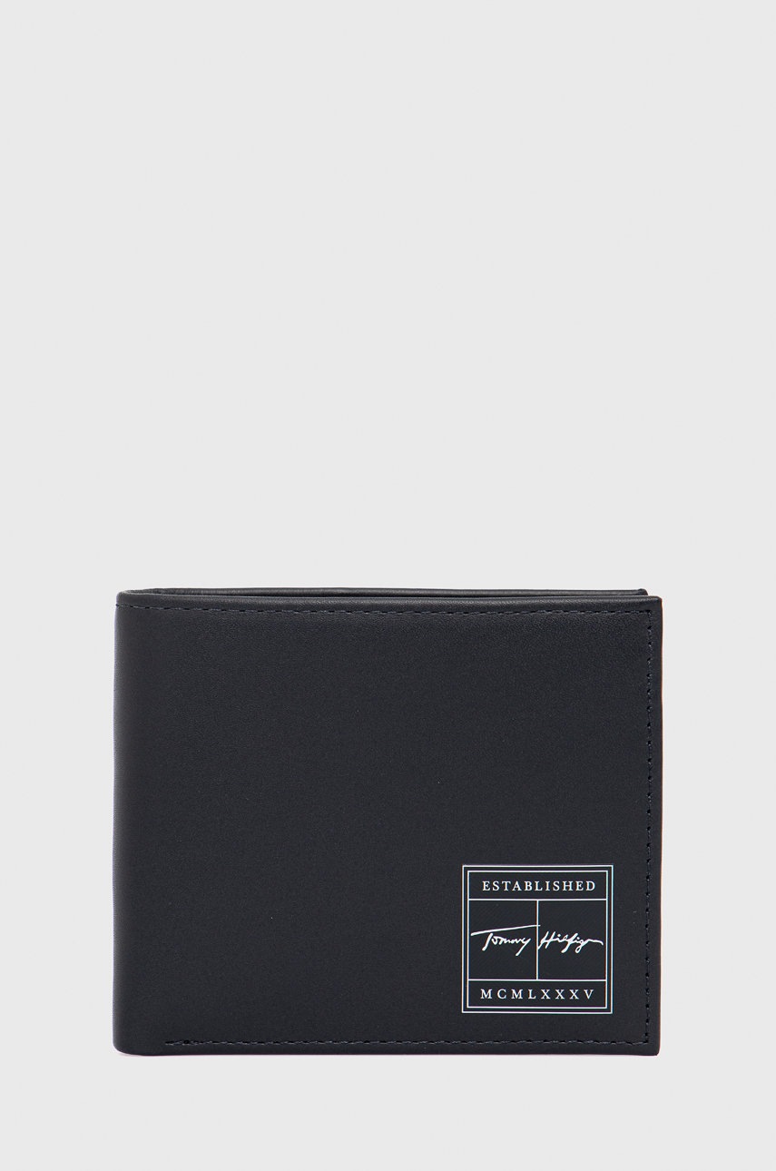 

Кожен портфейл Tommy Hilfiger мъжки в тъмносиньо, Тъмносин