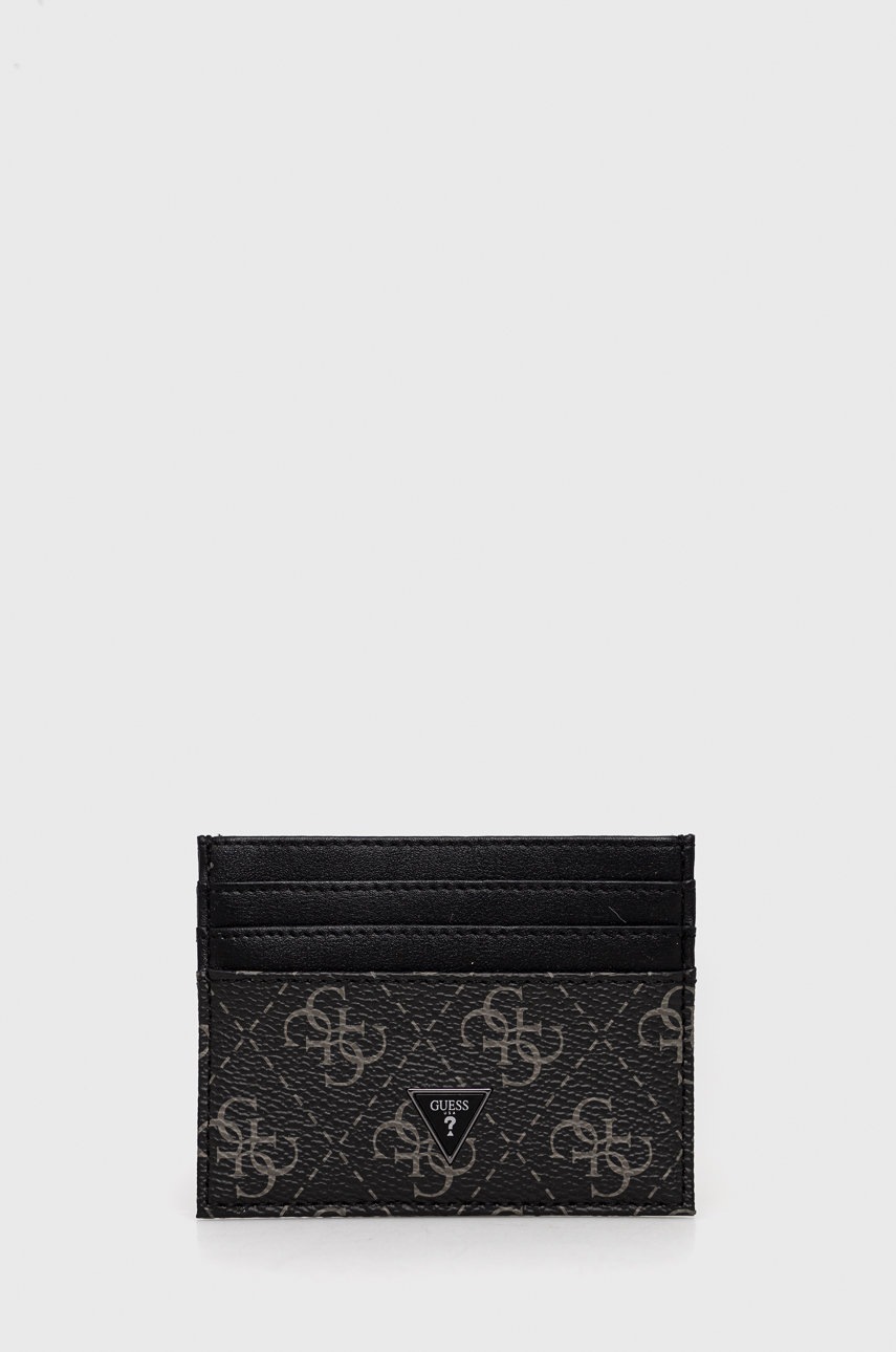 

Калъф за карти Guess мъжки в черно, Черен