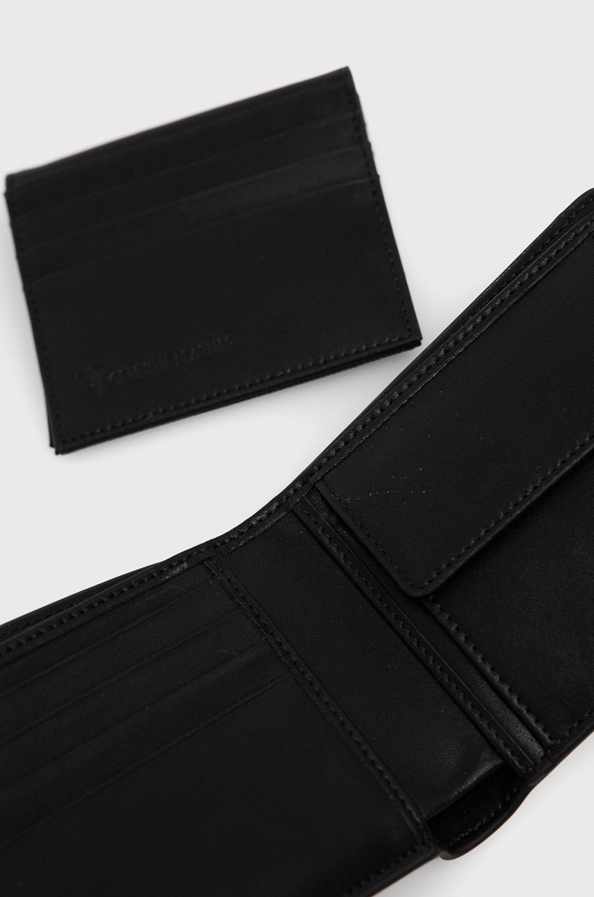 

Кожаный кошелек Trussardi мужской цвет чёрный