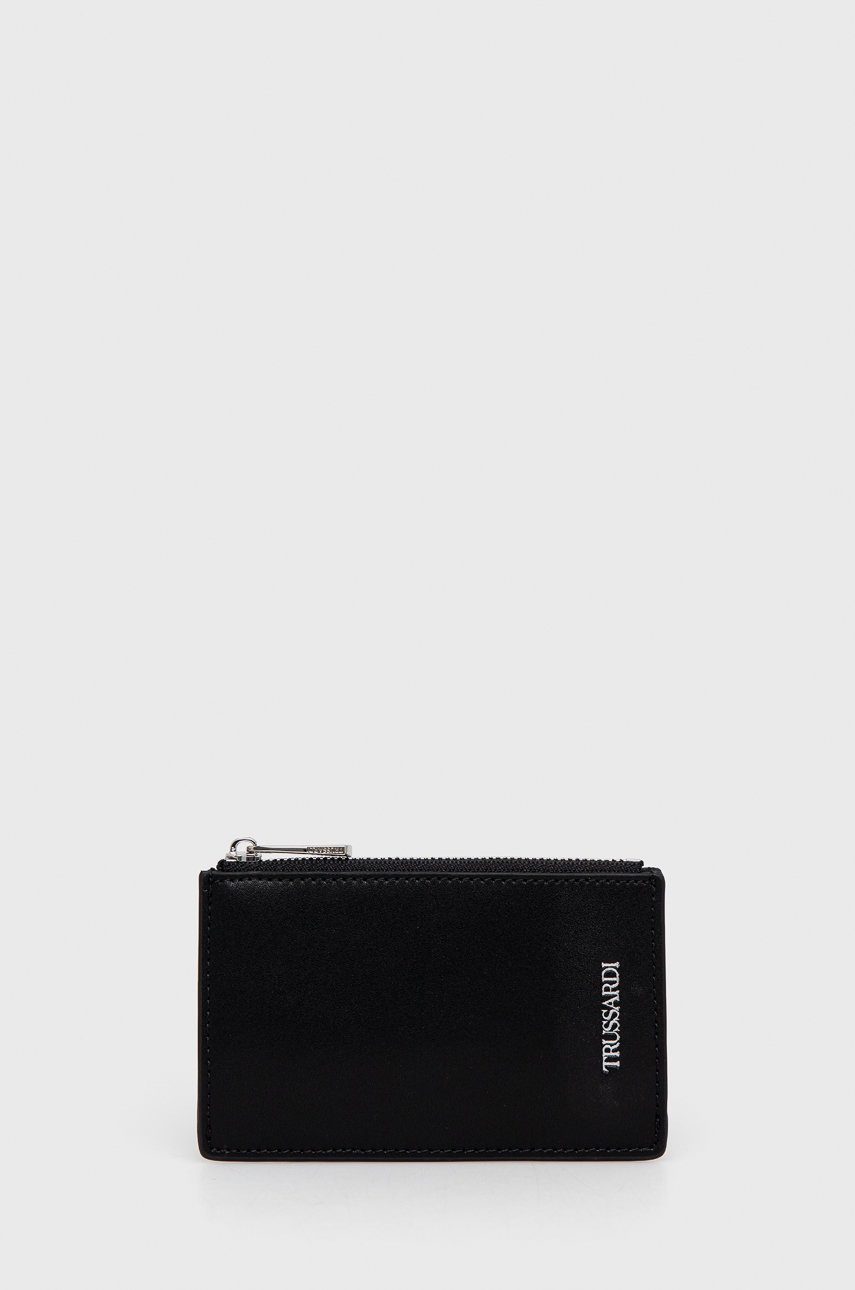 

Кожен портфейл Trussardi мъжки в черно, Черен