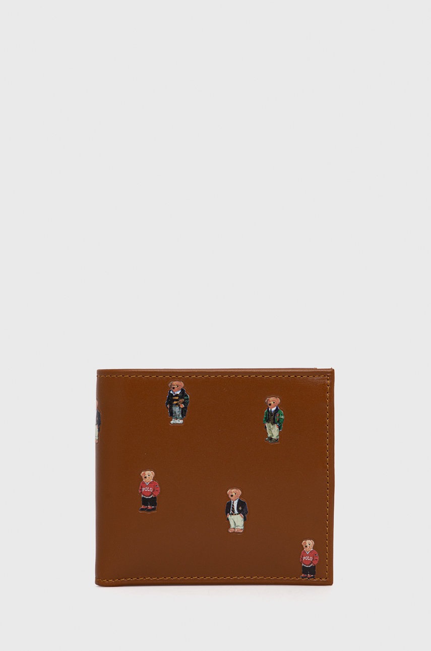 

Кожен портфейл Polo Ralph Lauren мъжки в кафяво, Кафяв