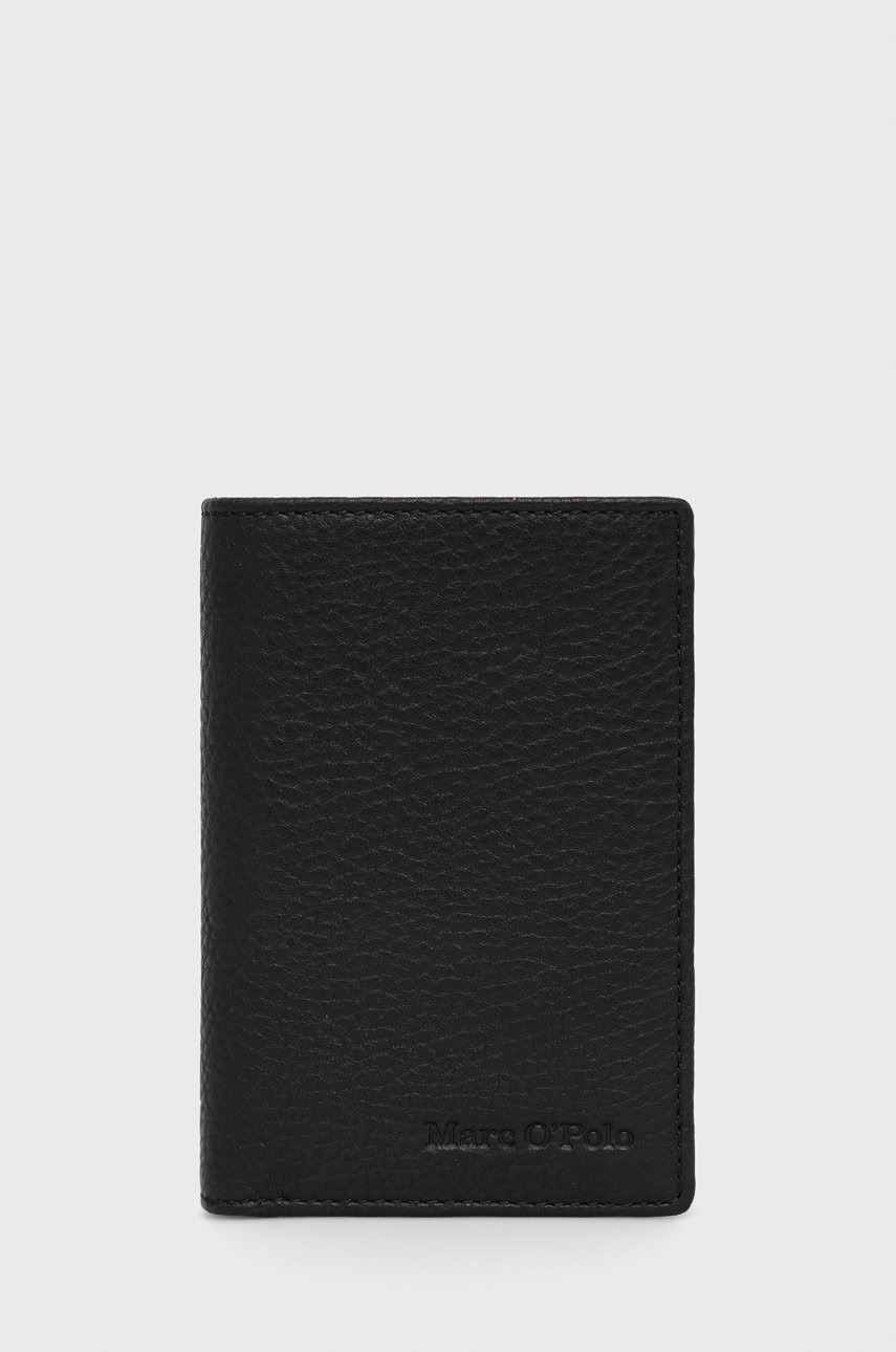 

Кожен портфейл Marc O'Polo мъжки в черно, Черен