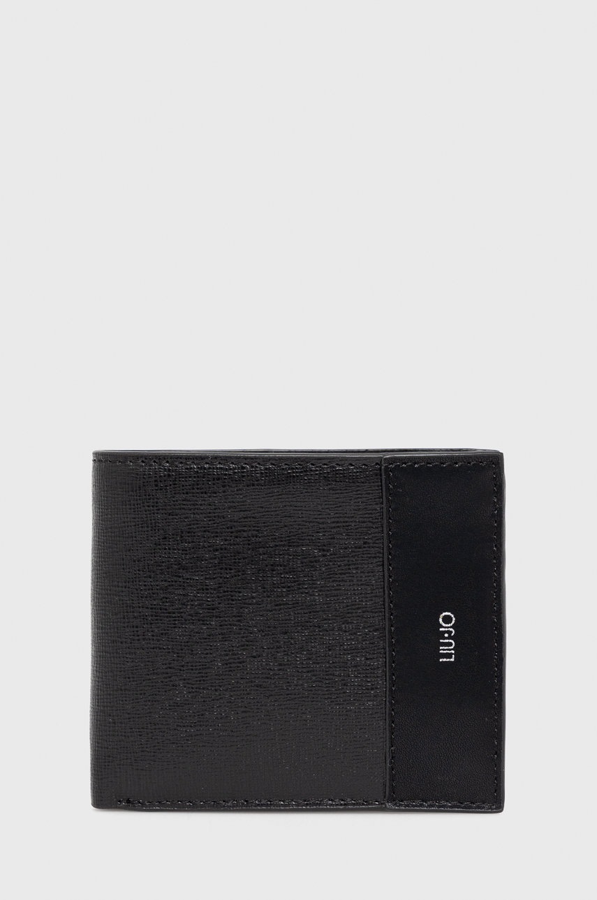 

Кожен портфейл Liu Jo мъжки в черно, Черен