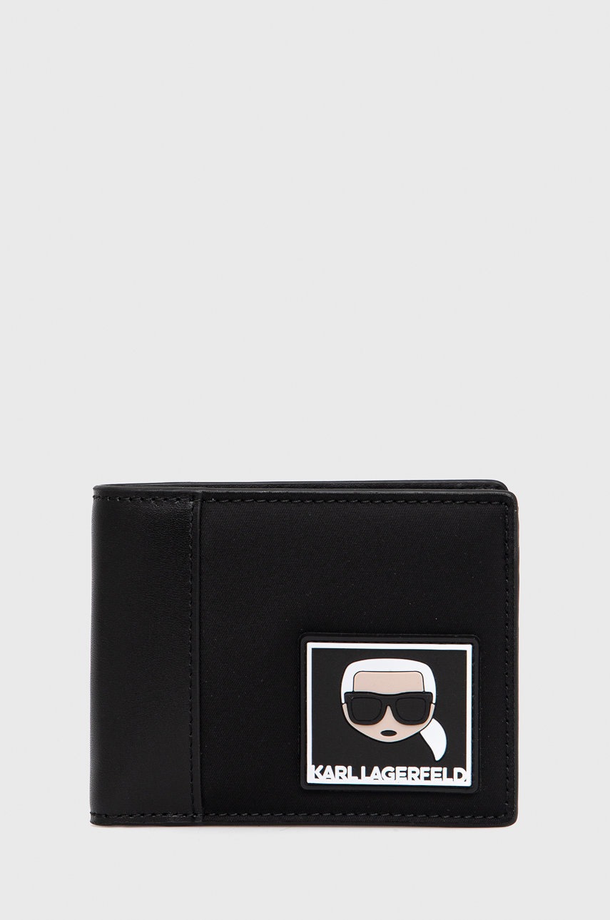 

Портфейл Karl Lagerfeld мъжки в черно, Черен