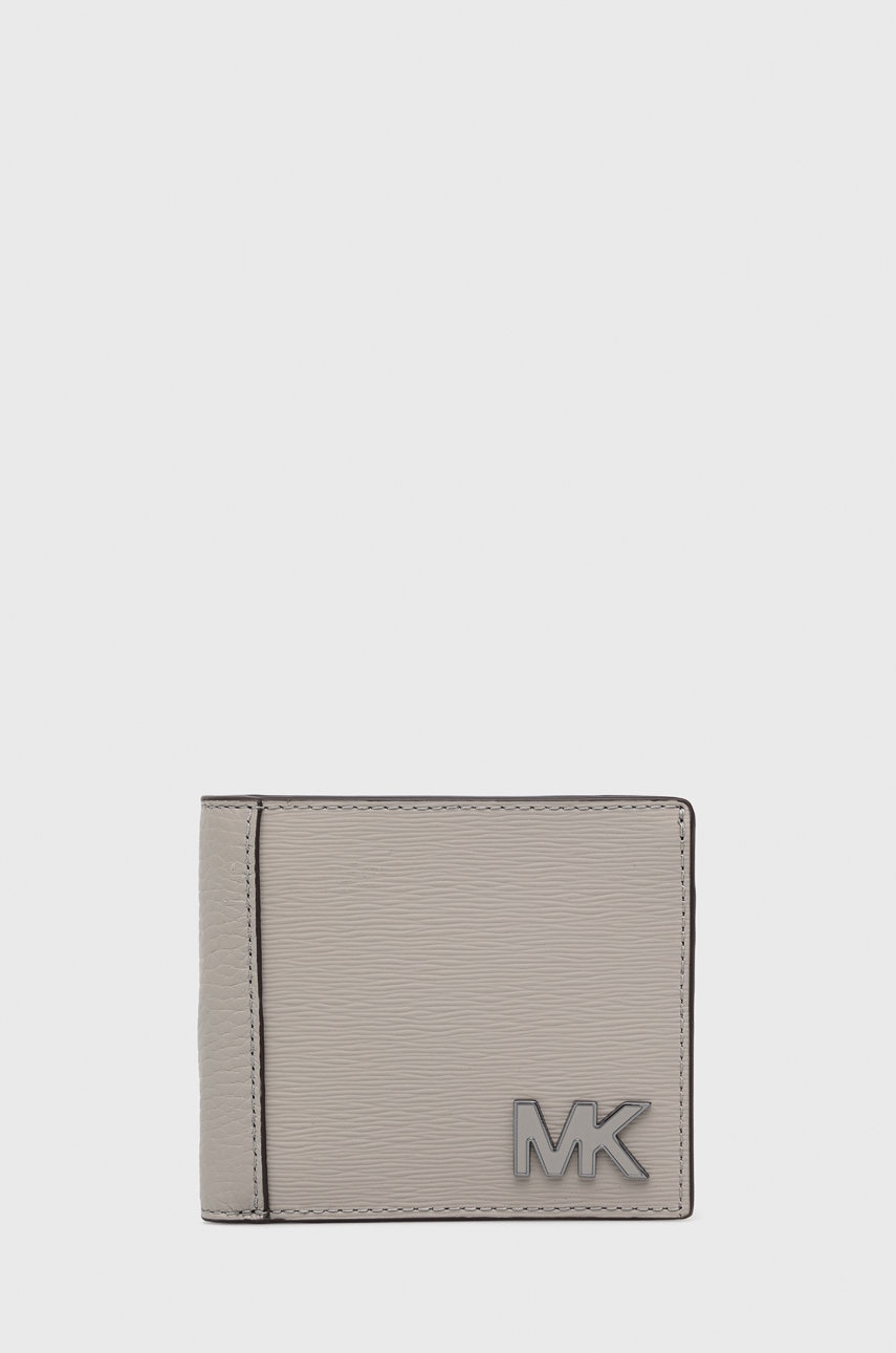 Michael kors portofel de piele barbati, culoarea gri