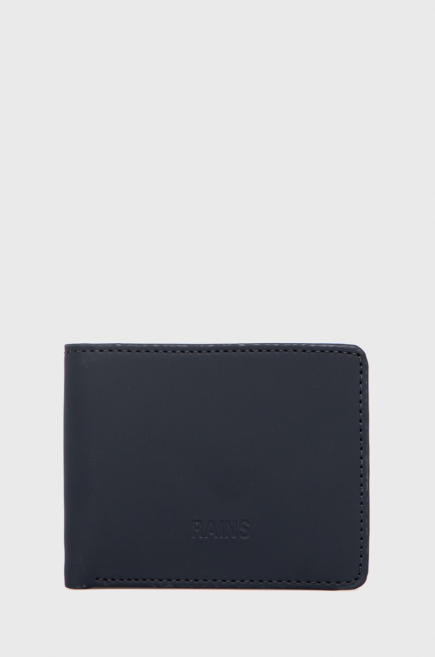 Rains portofel 16600 Folded Wallet culoarea albastru marin