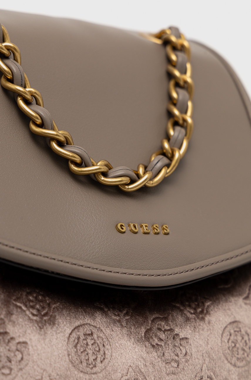 

Рюкзак Guess женский цвет бежевый маленький узорный
