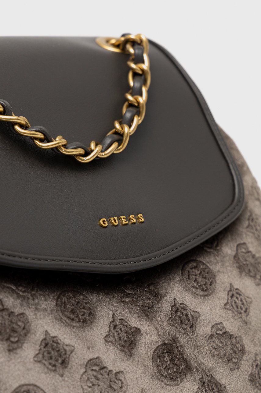 

Рюкзак Guess женский цвет коричневый маленький узорный