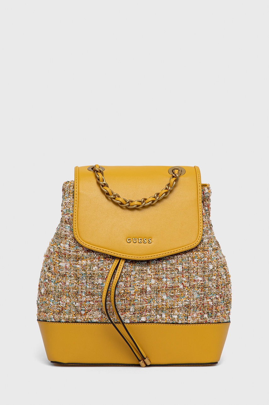 

Рюкзак Guess женский цвет жёлтый маленький узорный