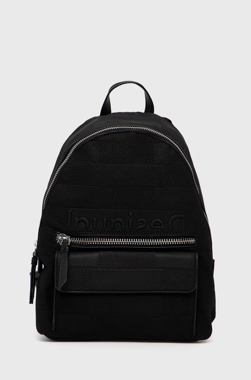 Desigual rucsac femei, culoarea negru, mic, neted