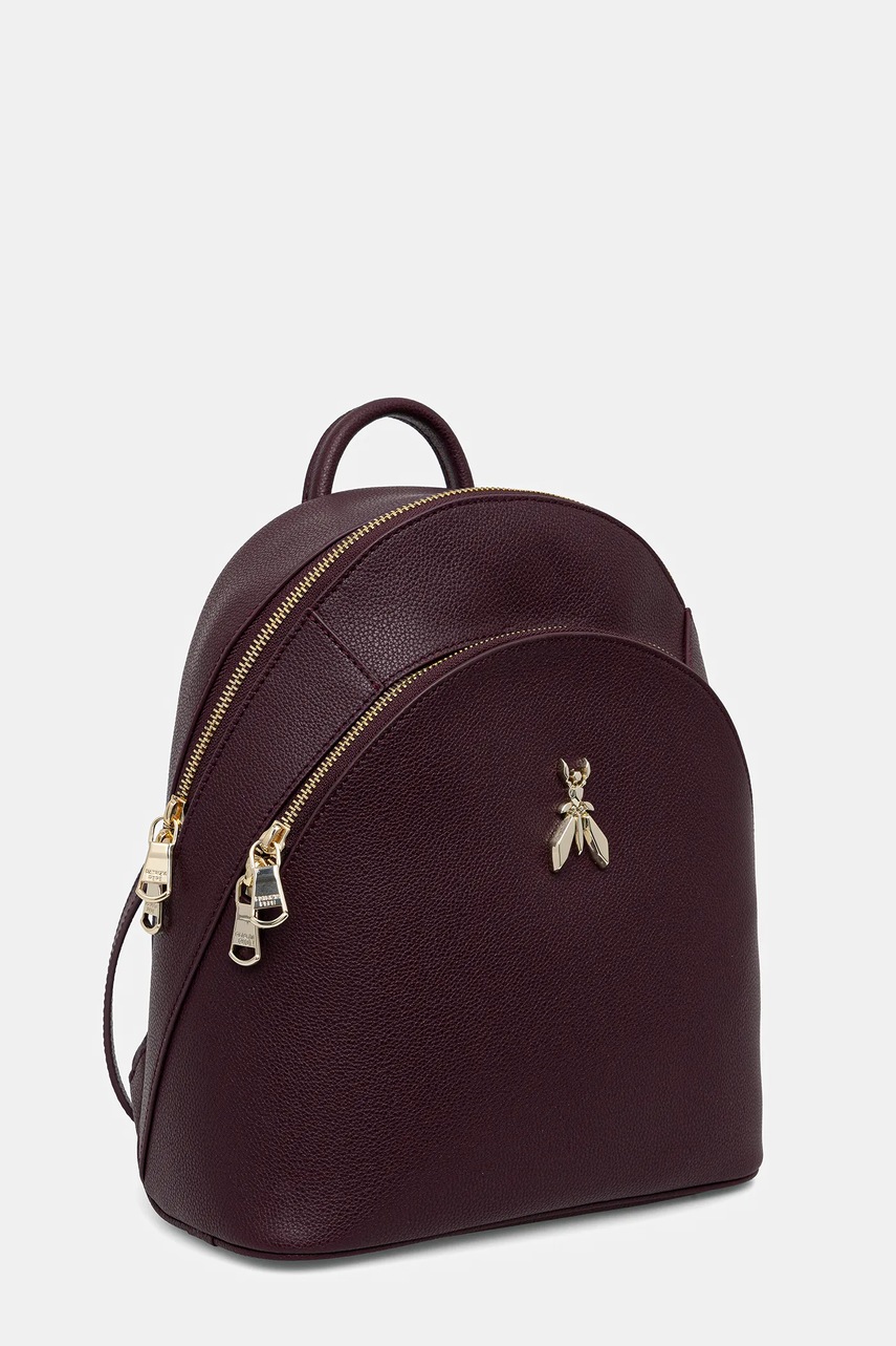 Кожаный рюкзак Patrizia Pepe цвет бежевый маленький однотонная Кожаный рюкзак Patrizia Pepe цвет бежевый маленький однотонная