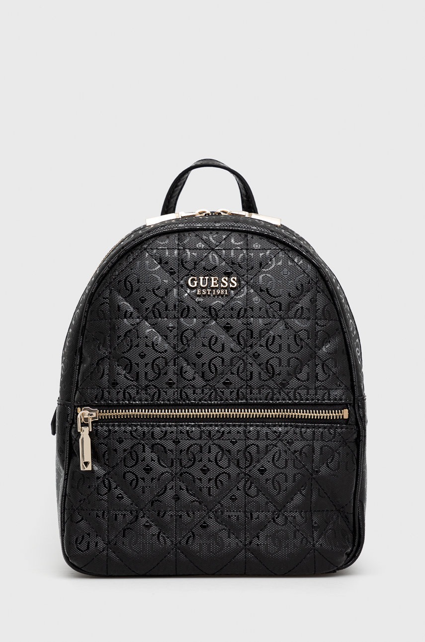 

Раница Guess в черно малък размер с изчистен дизайн, Черен