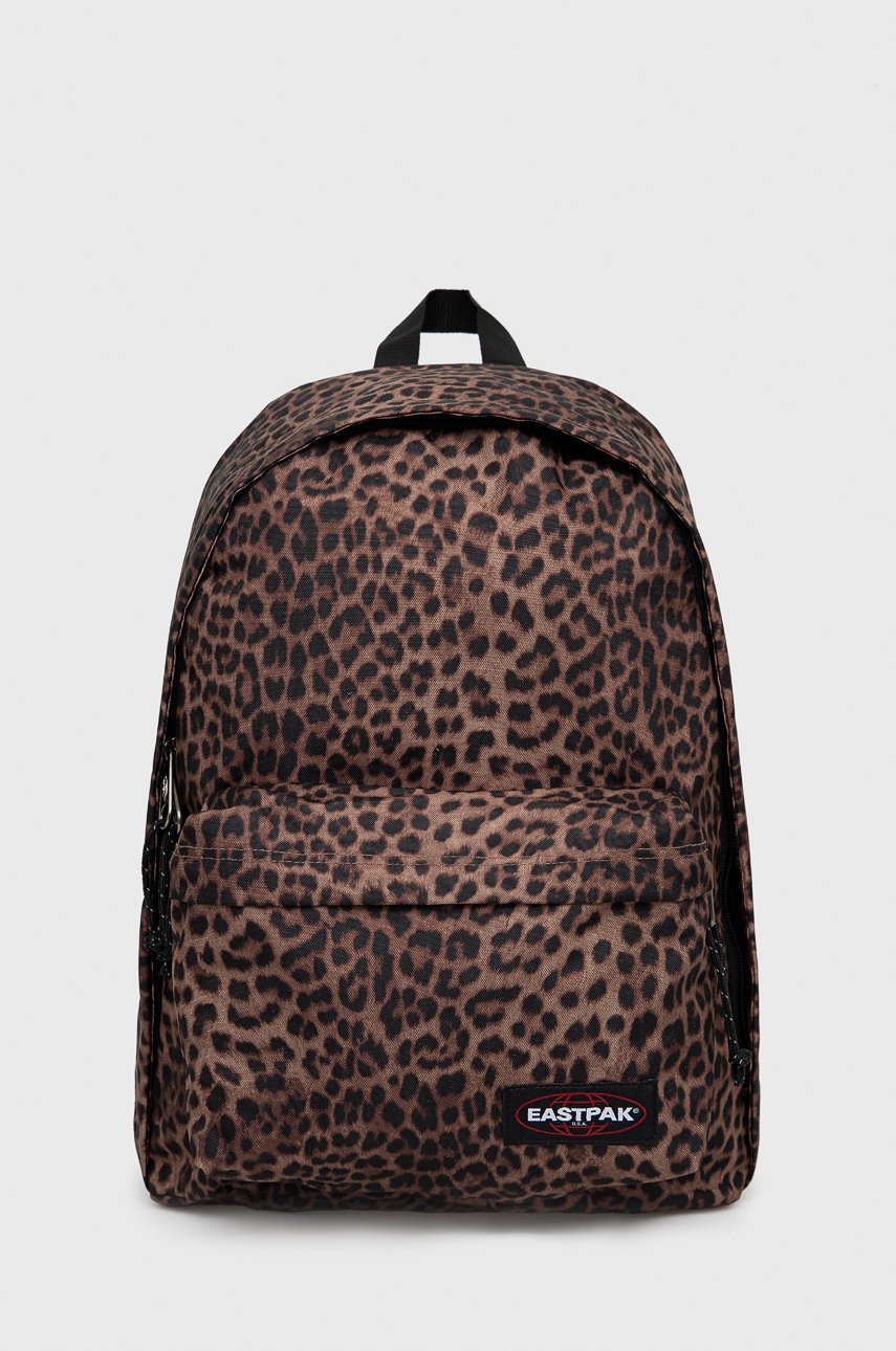 

Раница Eastpak в кафяво голям размер с десен, Кафяв