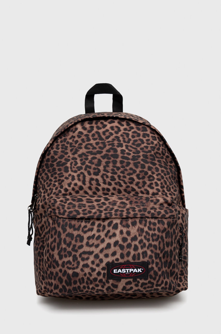 

Раница Eastpak в кафяво голям размер с десен, Кафяв