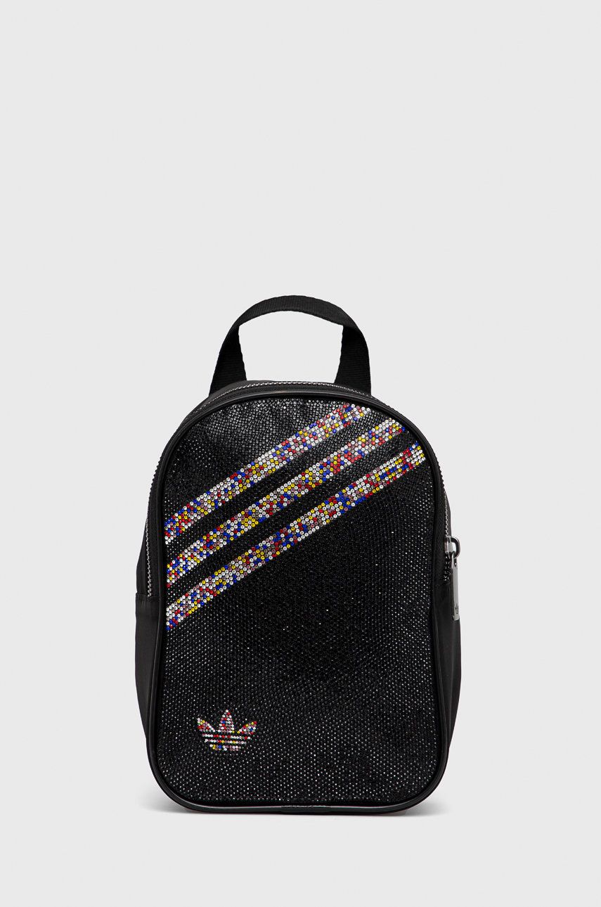 Adidas Originals plecak damski kolor czarny mały z aplikacją