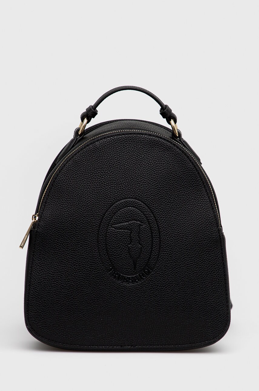 Trussardi rucsac femei, culoarea negru, mic, neted
