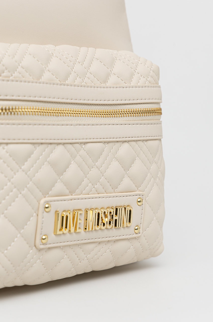 

Рюкзак Love Moschino жіночий колір кремовий великий гладкий