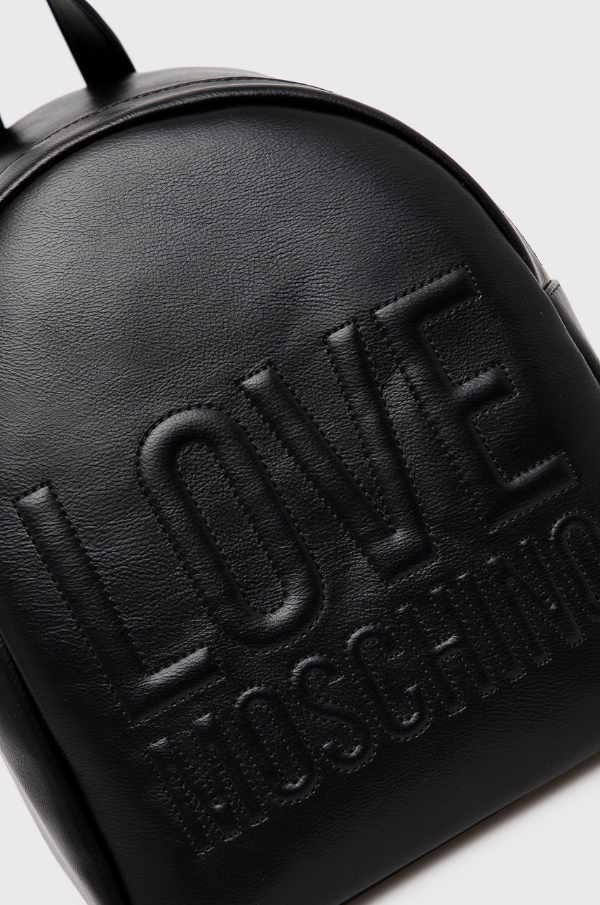 

Рюкзак Love Moschino жіночий колір чорний малий гладкий