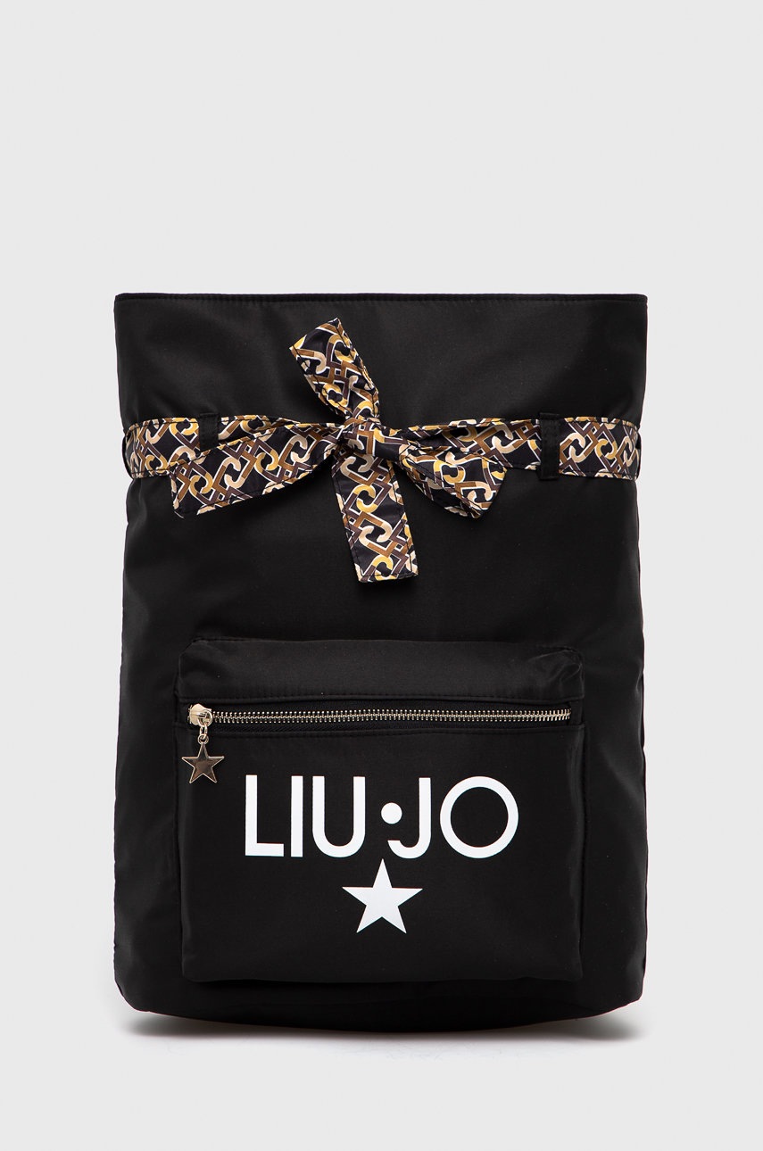 

Раница Liu Jo дамски в черно голям размер с принт, Черен