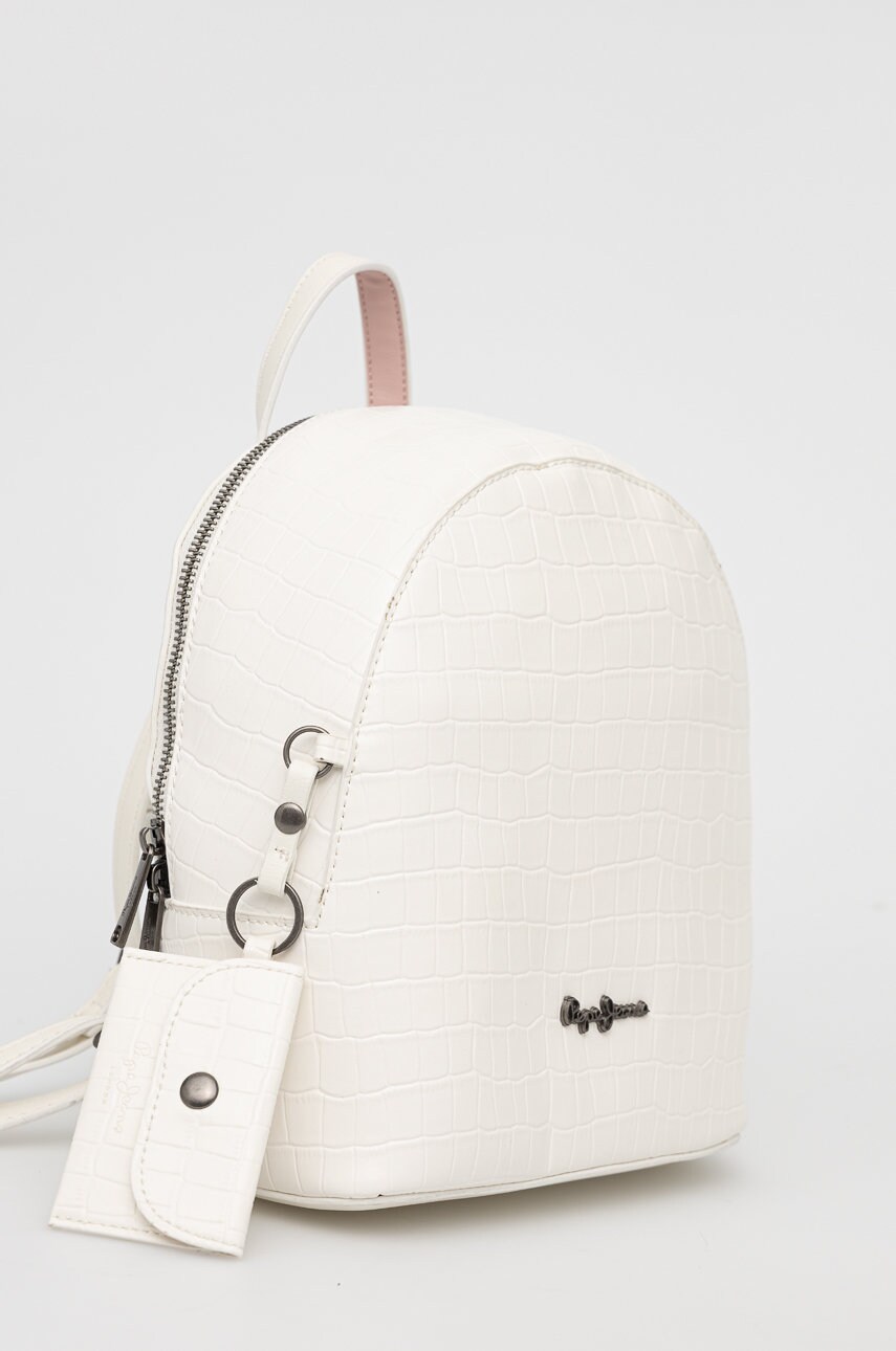 

Рюкзак Pepe Jeans Denia Back Pack женский цвет белый маленький однотонный