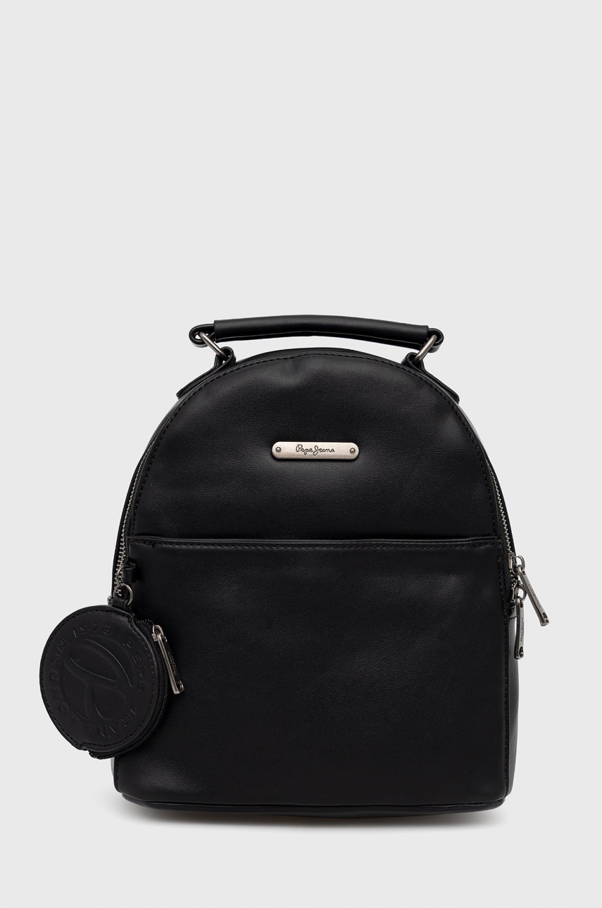 Pepe jeans rucsac salma back pack femei, culoarea negru, mic, neted