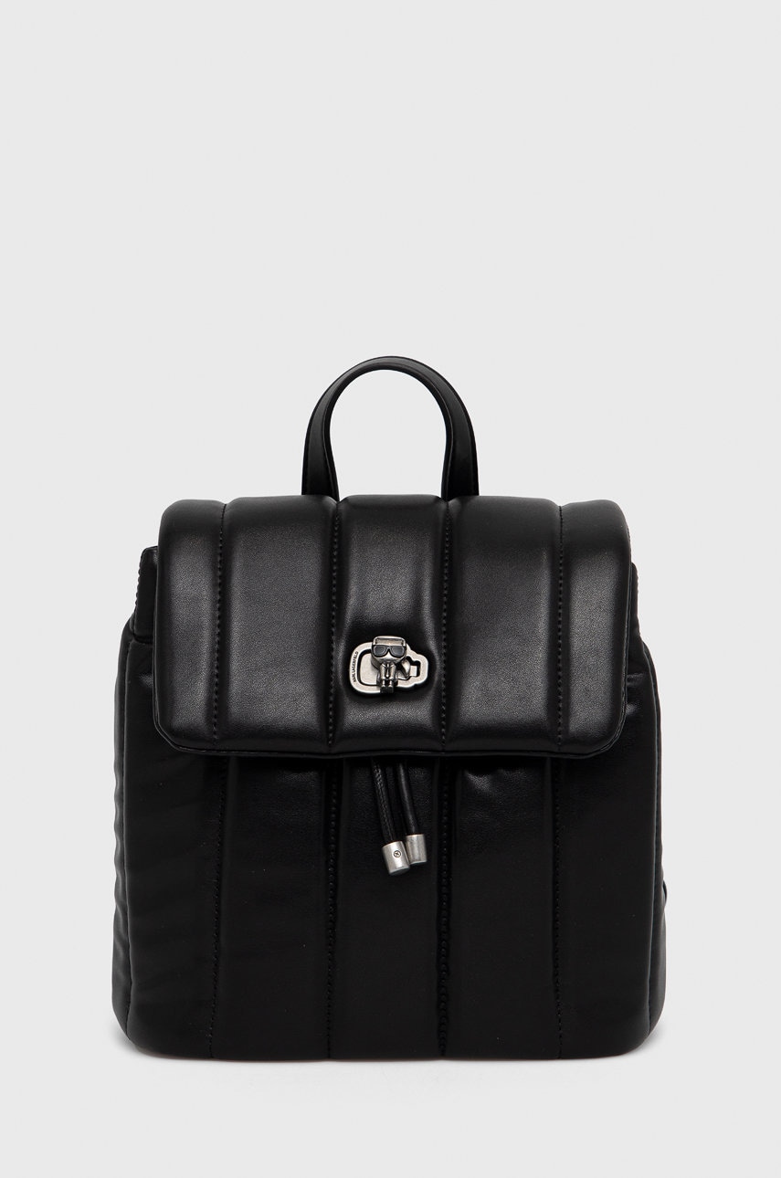Karl lagerfeld rucsac femei, culoarea negru, mic, neted