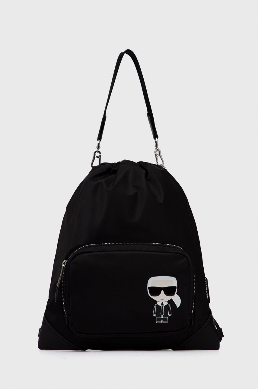 Karl lagerfeld rucsac femei, culoarea negru, cu imprimeu