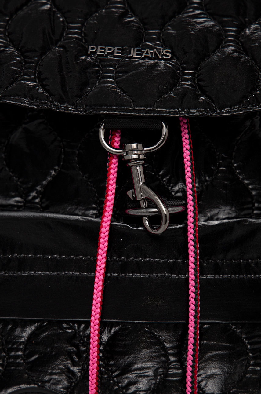 

Рюкзак Pepe Jeans Linda Backpack жіночий колір чорний великий однотонний