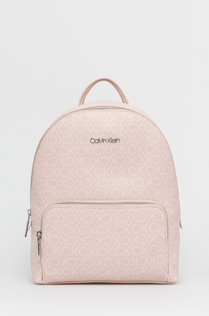 Calvin Klein plecak damski kolor różowy mały wzorzysty