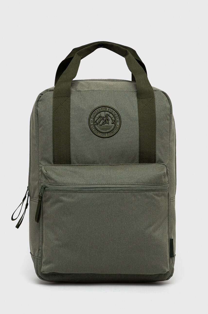 Superdry rucsac femei, culoarea verde, mare, neted