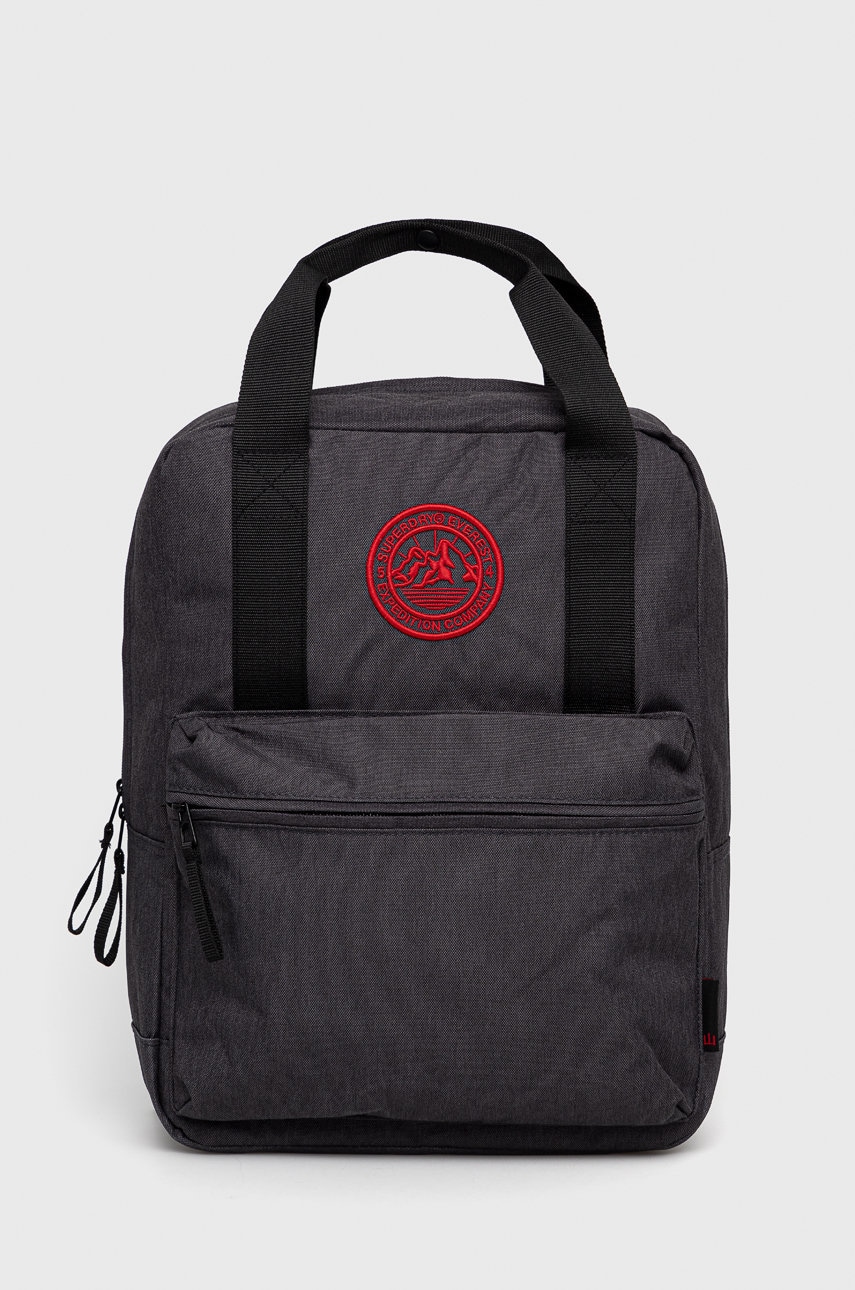 Superdry rucsac femei, culoarea gri, mare