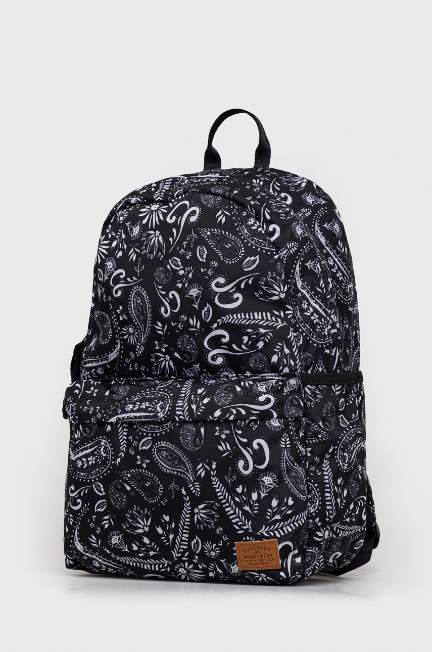 

Рюкзак Superdry женский цвет чёрный большой узорный