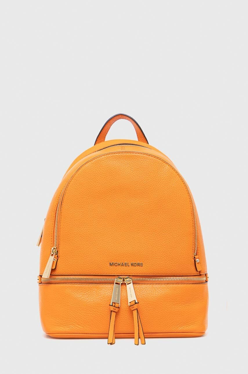 MICHAEL Michael Kors ghiozdan de piele femei, culoarea albastru marin, mic, neted