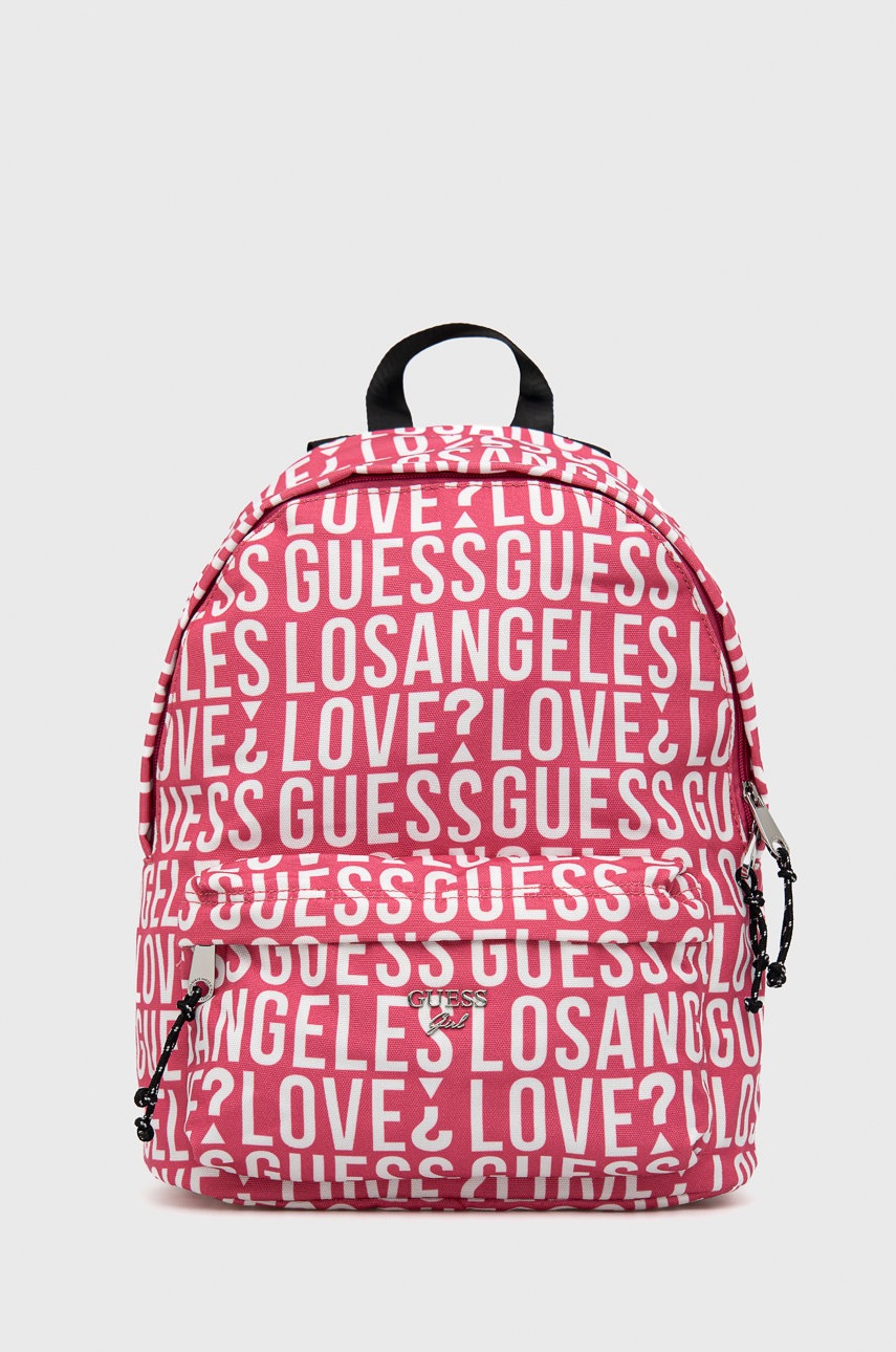 

Раница Guess в розово голям размер с десен, Розов