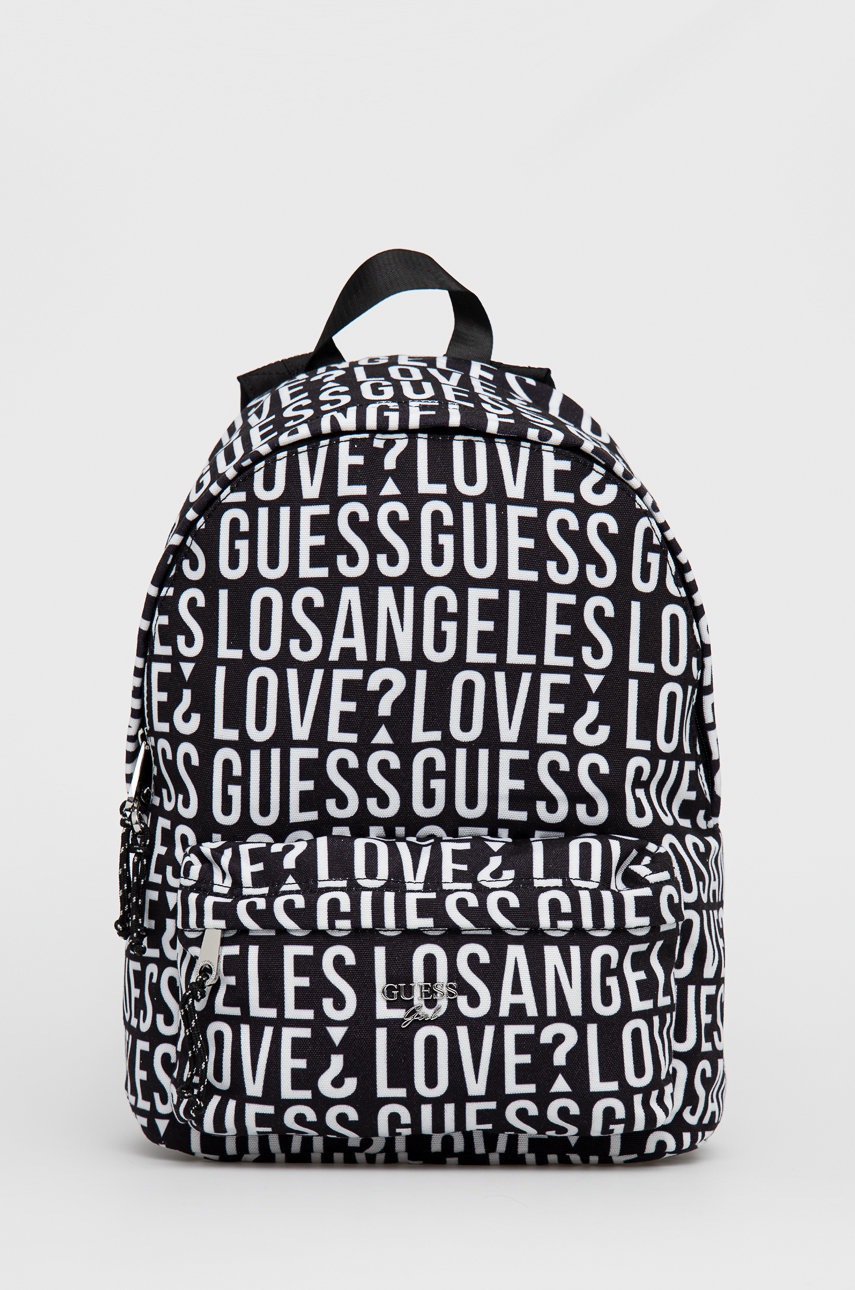 

Раница Guess в черно голям размер с десен, Черен