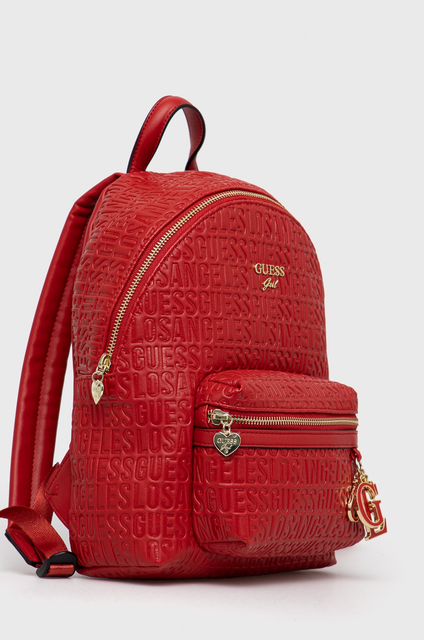 

Дитячий рюкзак Guess колір червоний малий гладкий
