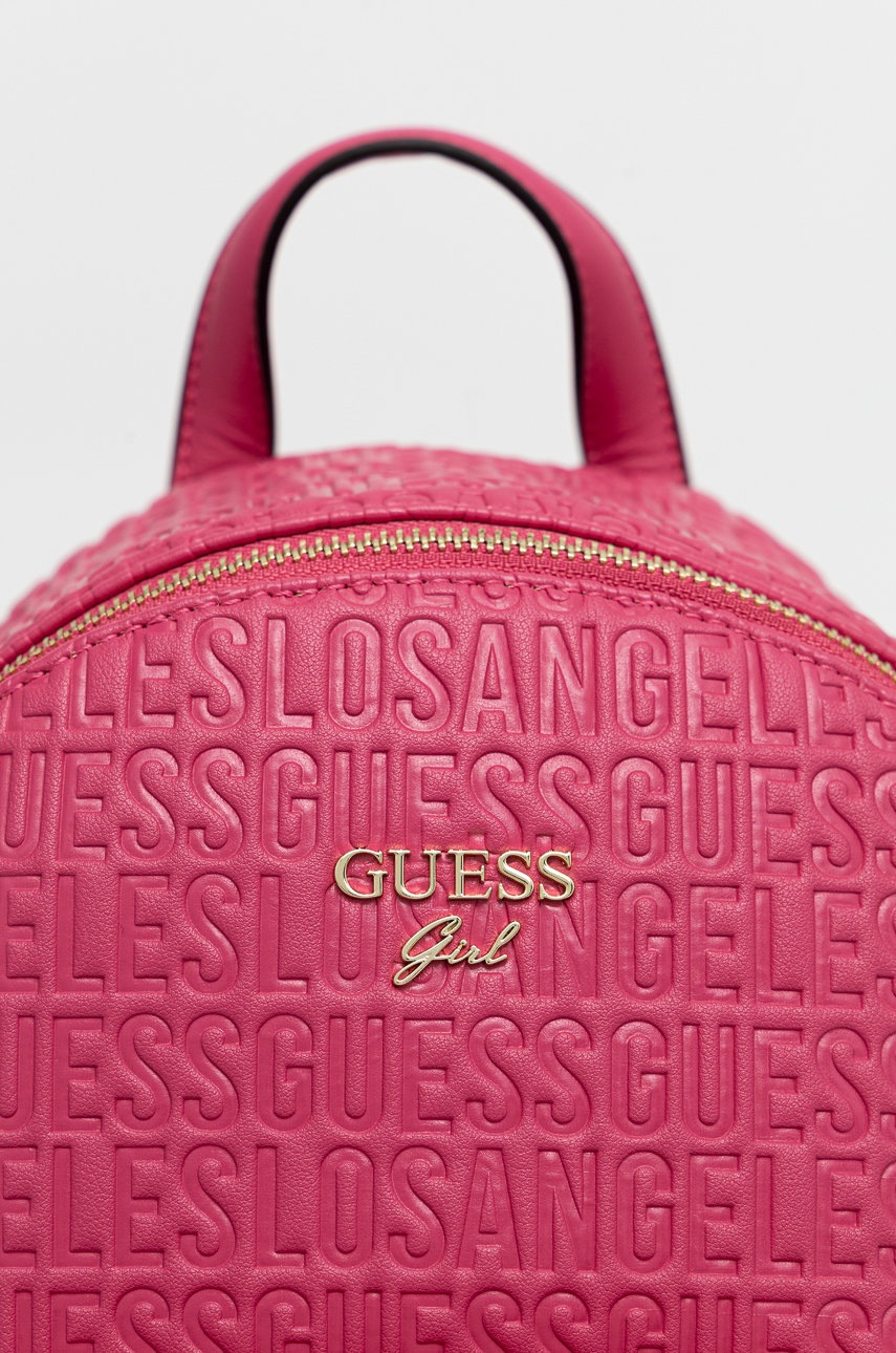 

Дитячий рюкзак Guess колір рожевий малий гладкий